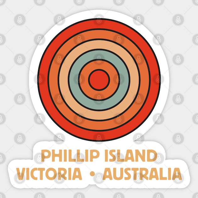 Australian surf design Back and and Front print Sticker by Timeless Chaos